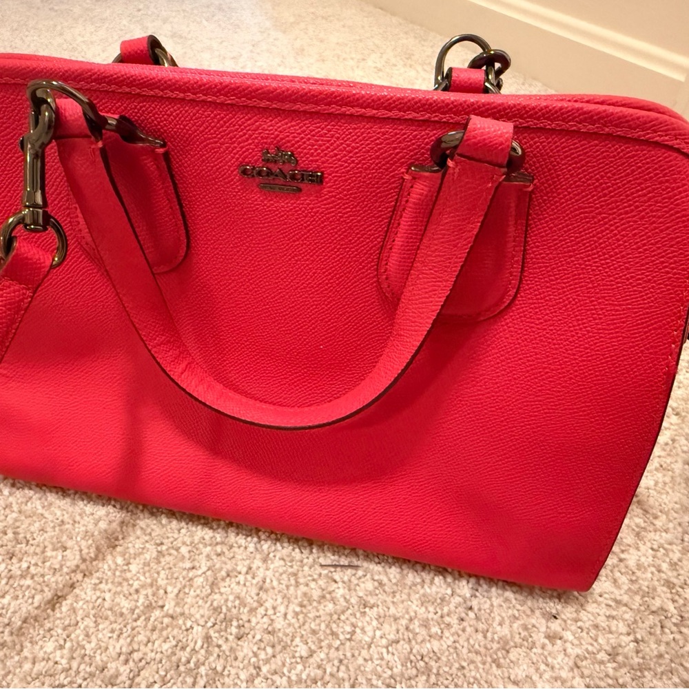 Coach Deep Pink Leather Women's Bag